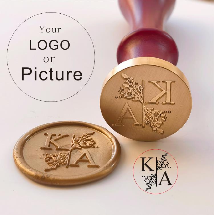 Wax Seal Stamp Set - Custom Seal Wax Sealแสตมป์ที่กําหนดเองด้วยโลโก้ของตัวเองเชิญงานแต่งงานของขวัญวันเกิดแสตมป์เปลี่ยนได้จับแสตมป์หัตถกรรมSeal