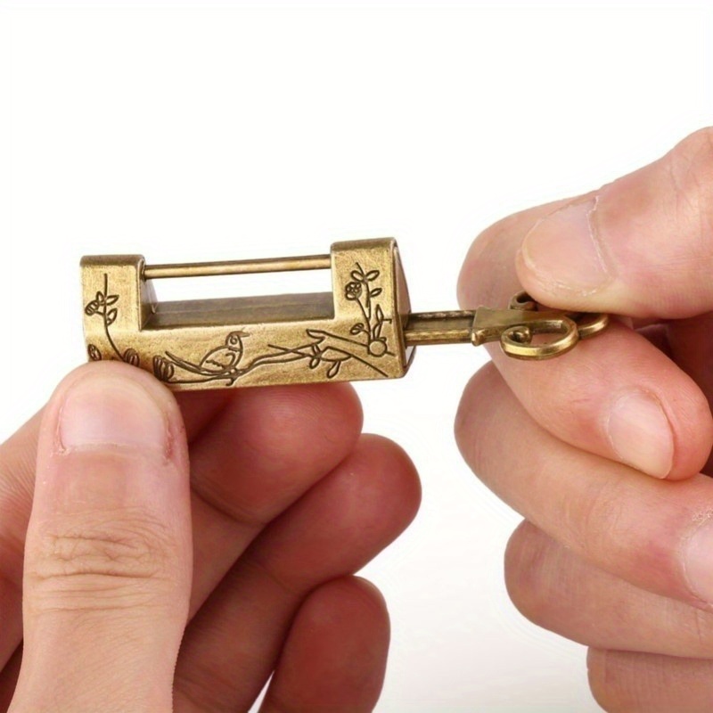 Letter Opener Brass - กุญแจโบราณจีน 2 ชุด สไตล์วินเทจ พร้อมกุญแจทองเหลืองแกะสลักอย่างดี