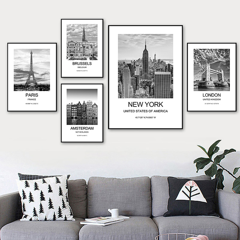 Ink Blotter Paper - เมืองโปสเตอร์ New York London Paris Wall