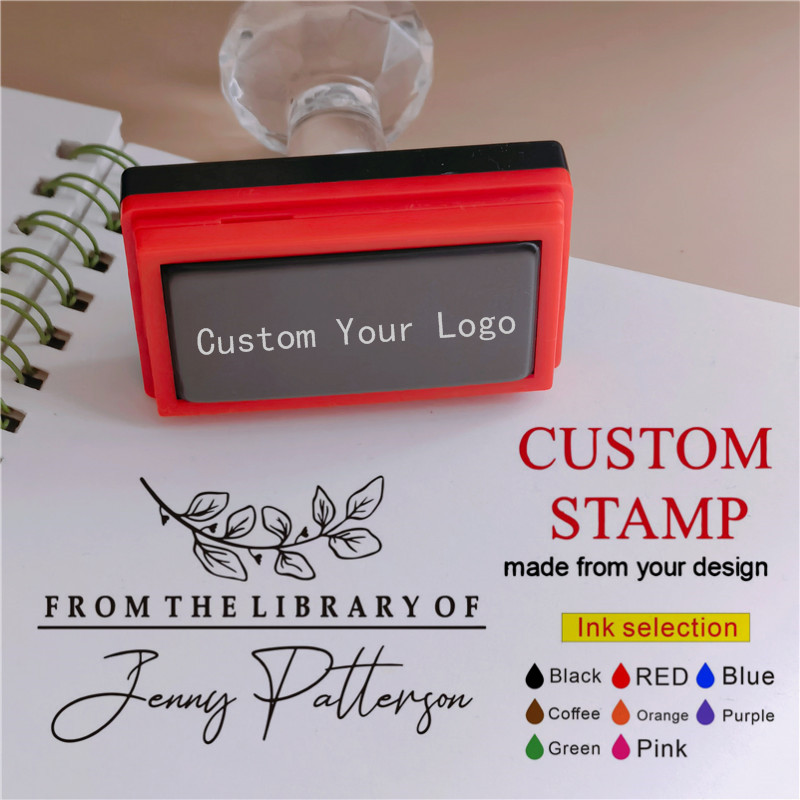 Rubber Date Stamp - ตราประทับโลโก้ส่วนตัวแบบเติมหมึกเอง ตราประทับหมึกไวแสงแบบกำหนดเอง ออกแบบรูปภาพของคุณเอง ตราประทับงานแต่งงาน ที่อยู่บ้าน หนังสือห้องสมุด