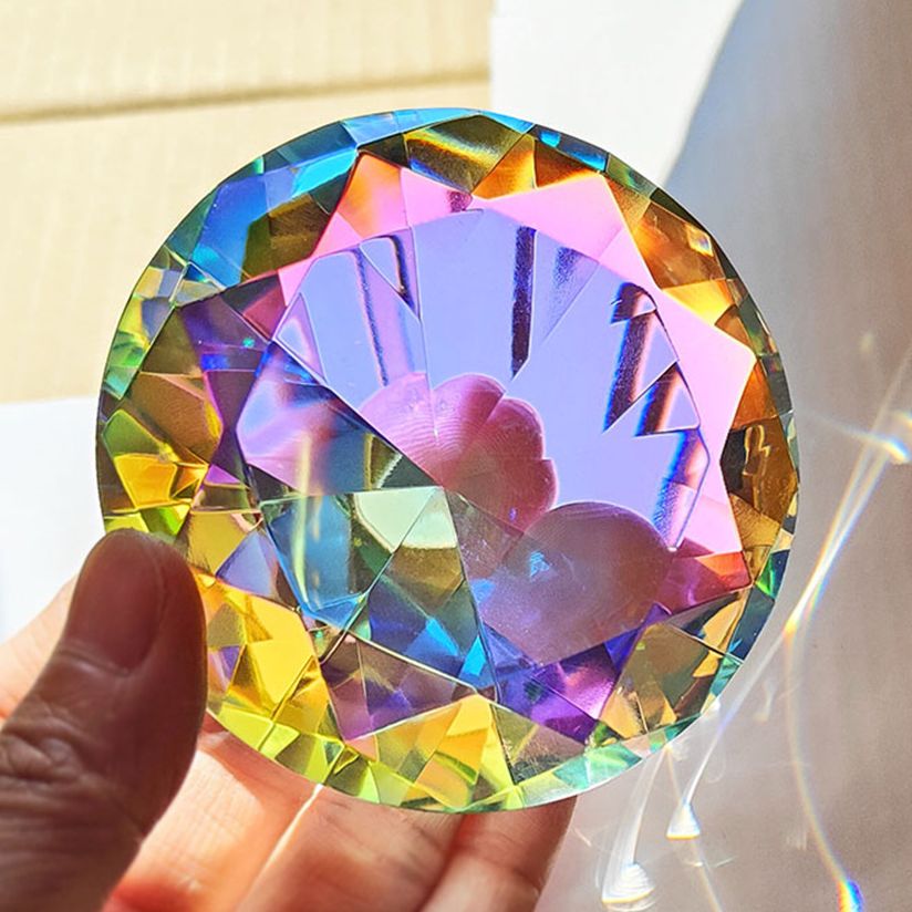 Paper Weight Crystal - 30-80 มม.AB สีสัน K9 คริสตัลเพชร Paperweight