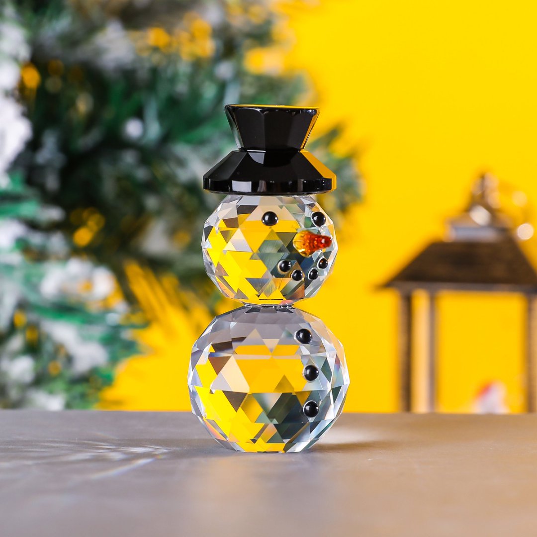 ตุ๊กตาหิมะคริสตัลสีดำ ของสะสม  - Paper Weight Crystal บทวิจารณ์และราคา