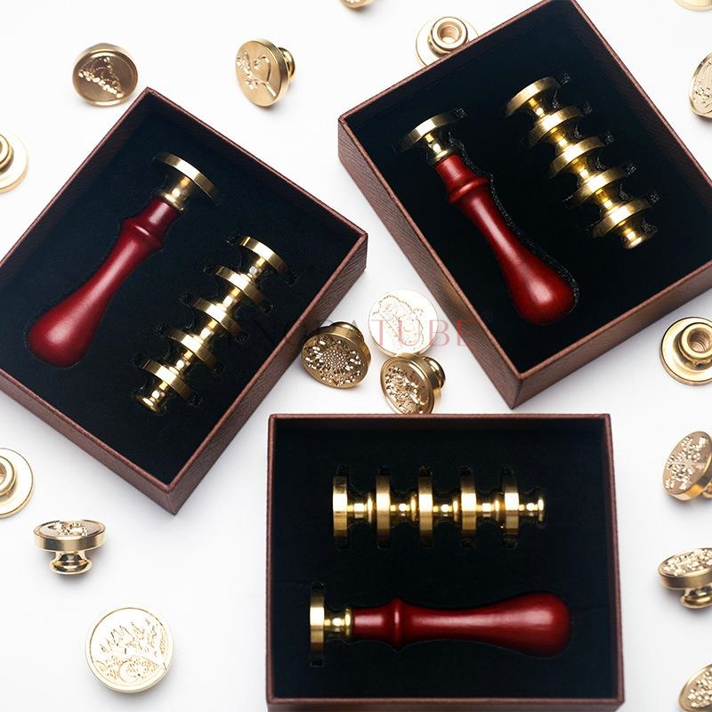 6 ทองแดง WAX Seal แสตมป์หัวชุด - Wax Seal Stamp Set บทวิจารณ์และราคา