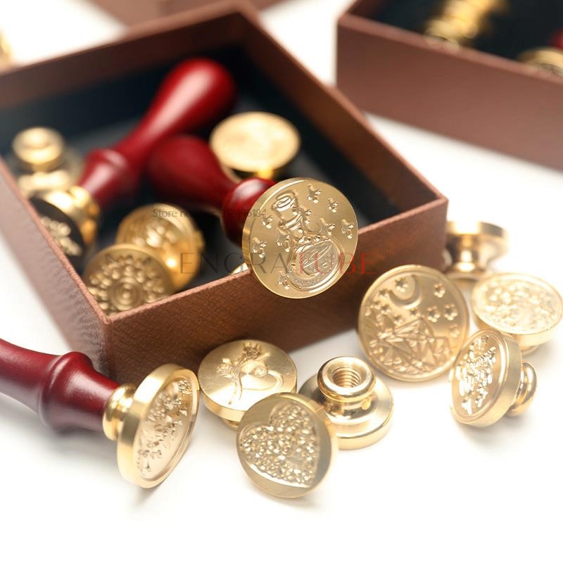 6 ทองแดง WAX Seal แสตมป์หัวชุด - Wax Seal Stamp Set บทวิจารณ์และราคา