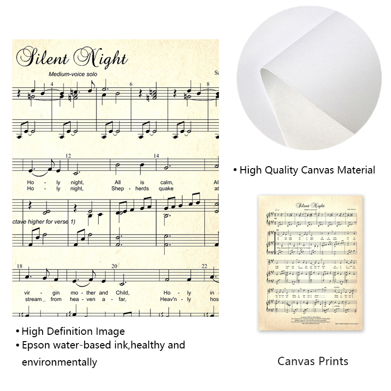 คริสต์มาส CAROLS แผ่นเพลงโปสเต - Ink Blotter Paper บทวิจารณ์และราคา